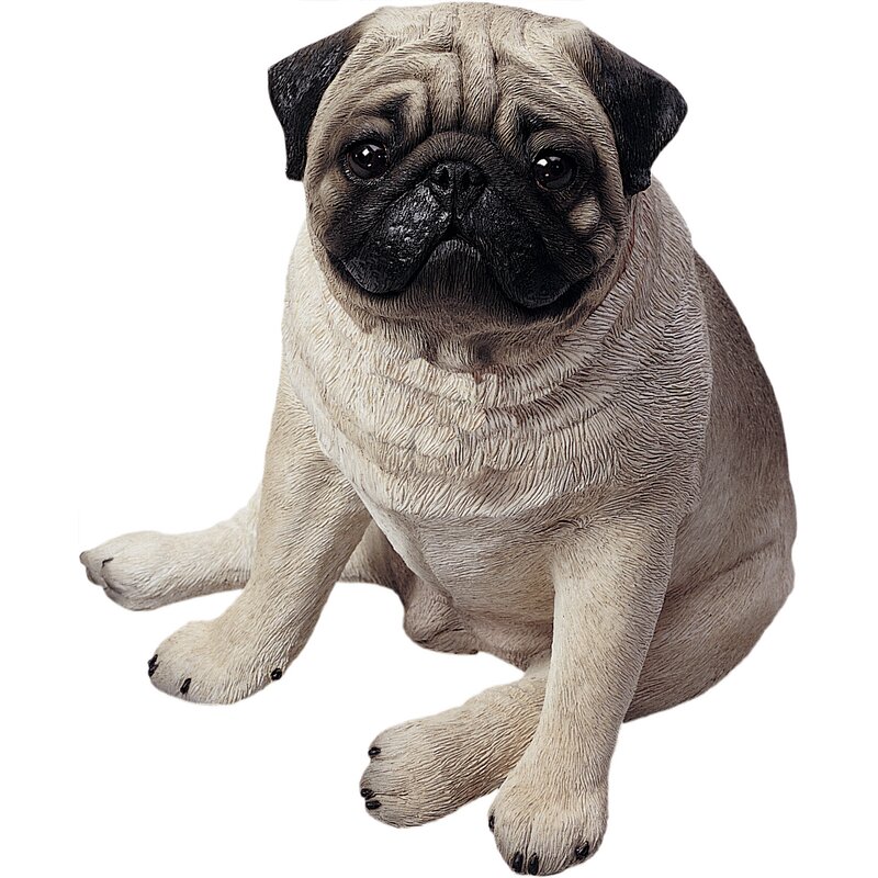 pooping pug figurine